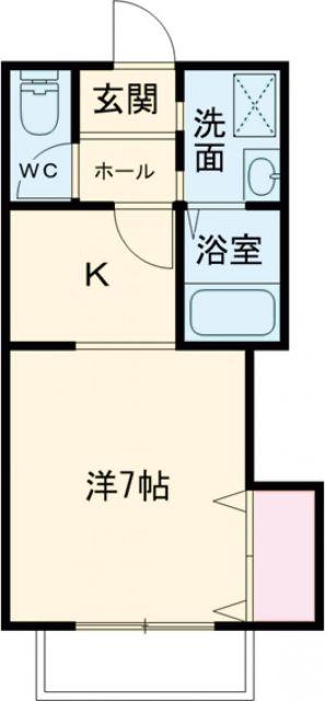 フェアリーヒロタ(1K/1階)の間取り写真