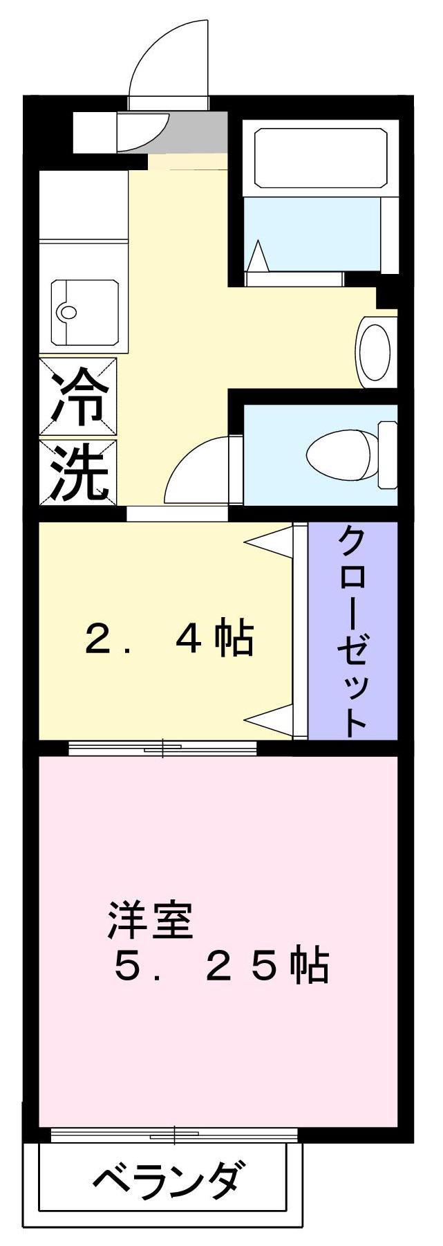あけぼのコーポ(1K/1階)の間取り写真