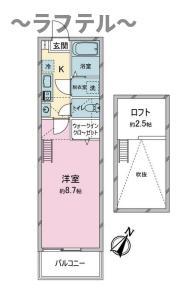 フォレール(1K/3階)の間取り写真