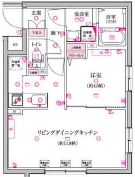 ベルシードステア―小竹向原(1LDK/4階)の間取り写真
