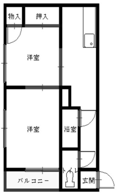 コーポラス志村(2K/3階)の間取り写真