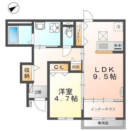 ヴェルズハイム(1LDK/1階)の間取り写真