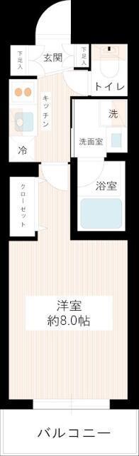 HYS VIGOR 墨田(1K/3階)の間取り写真