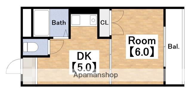 アベノ池田マンション(1DK/2階)の間取り写真