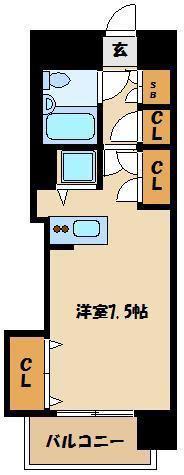 ワコー第三マンション(1K/10階)の間取り写真