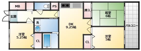 スミイチビル(3DK/3階)の間取り写真