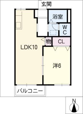 メゾン21(1LDK/2階)の間取り写真