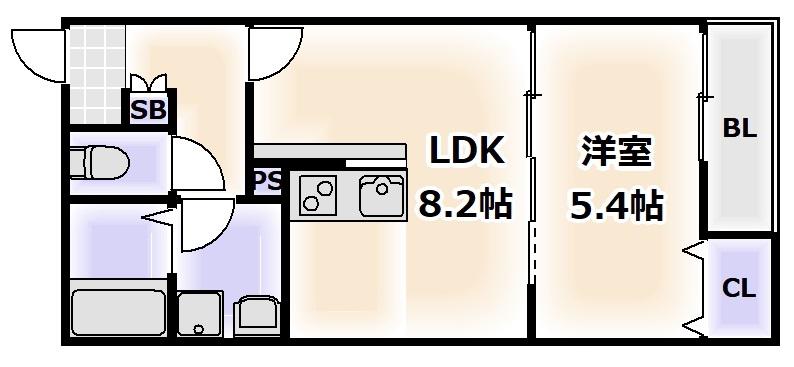 MEW STYLE APARTMENTS(1LDK/3階)の間取り写真