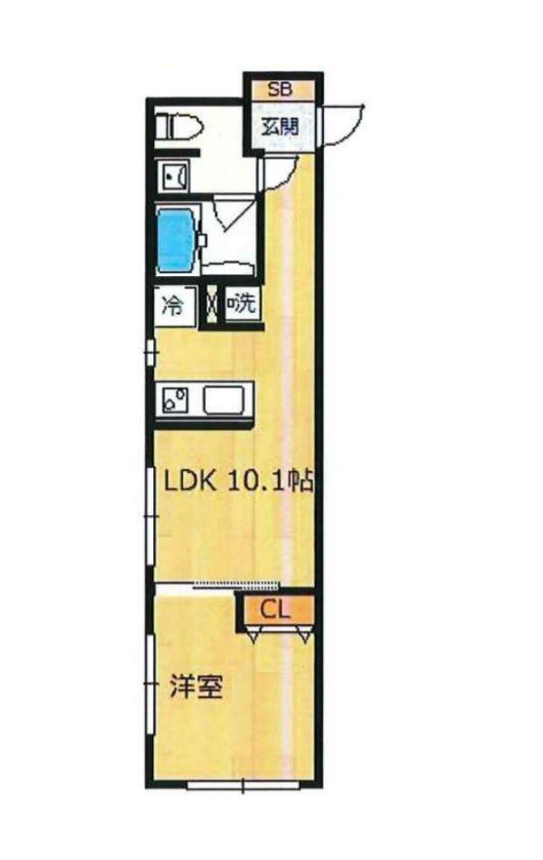 中野レーベル(1LDK/4階)の間取り写真