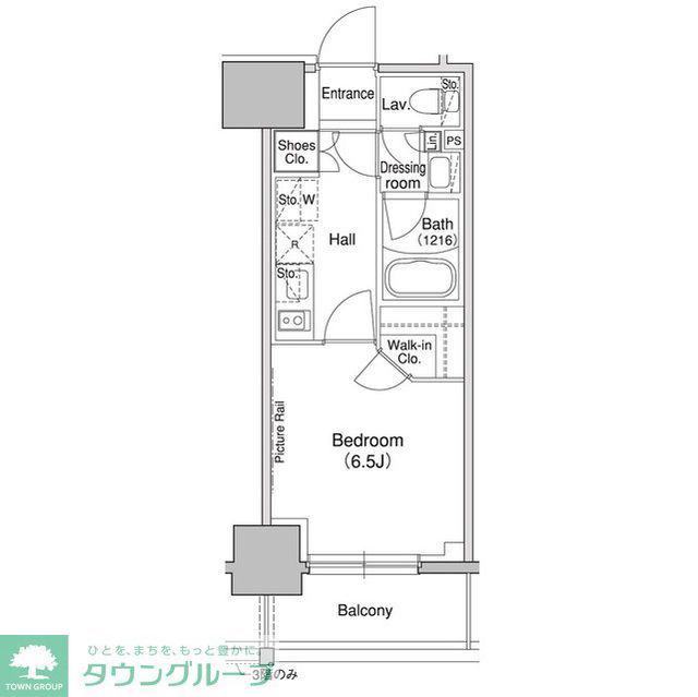 ブリリアンクラス高円寺(1K/9階)の間取り写真