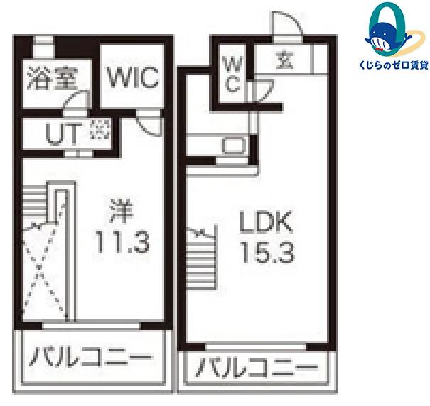 HERBE入船(1LDK/10階)の間取り写真