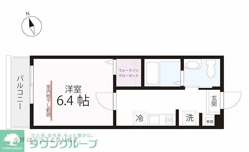 QUIET CRAB HOUSE 生麦(1K/2階)の間取り写真