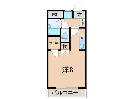 グラシアス・カザマ(ワンルーム/3階)の間取り写真