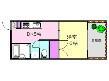 フレグランス藤井(1DK/1階)の間取り写真