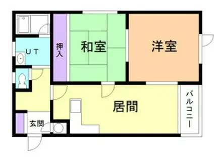 リバーパーク(2DK/1階)の間取り写真