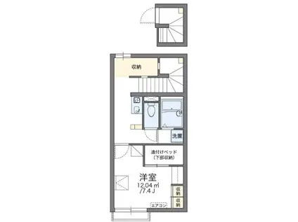 レオパレスアリビオ(1K/2階)の間取り写真