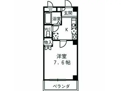 ＪＲ関西本線 春田駅 徒歩34分 2階建 築21年(1K/2階)の間取り写真