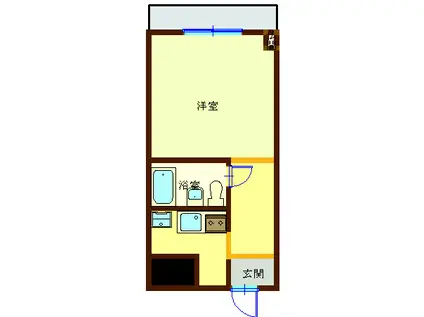 チサンマンション倉敷(1K/11階)の間取り写真