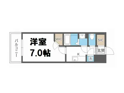 エスリード九条スタシオン(1K/10階)の間取り写真