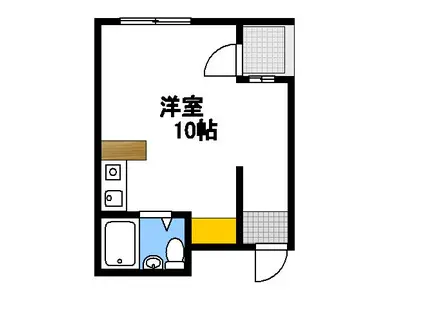 ベラカーサ(ワンルーム/3階)の間取り写真