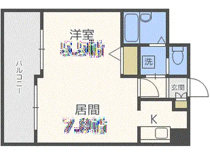 ハウスオブリザ菊水弐番館(1LDK/1階)の間取り写真