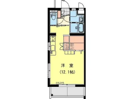 太田4丁目Fマンション(ワンルーム/4階)の間取り写真