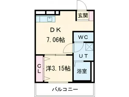 FSTYLE八尾・太田5丁目(1DK/1階)の間取り写真