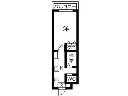 A・CITY瑞穂雁道(1K/4階)の間取り写真