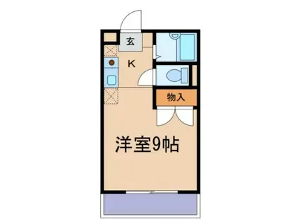 カーサベルデ2(ワンルーム/1階)の間取り写真