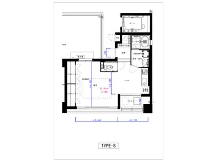 FLAT 北堀江(ワンルーム/3階)の間取り写真