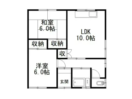 オリーブ(2LDK/2階)の間取り写真