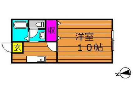 片島サンプラザ(1K/2階)の間取り写真
