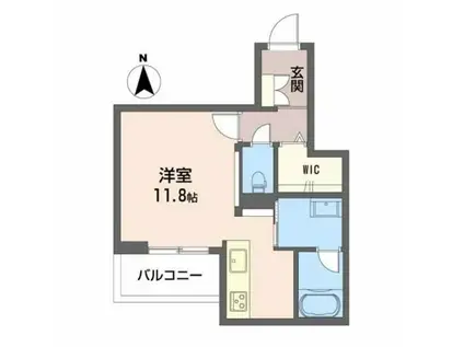 SHAMAISON新町T.H(ワンルーム/4階)の間取り写真