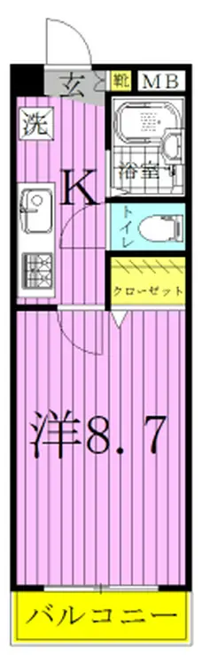 セナリオフォルム柏VII 4階階 間取り