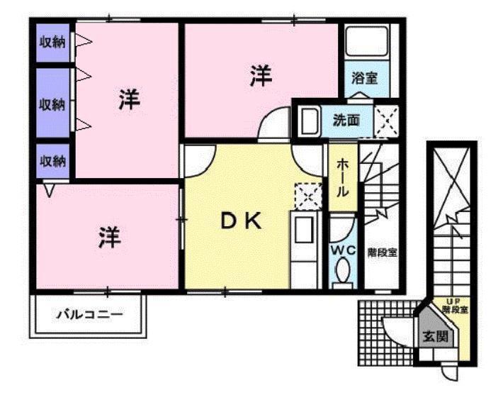 ヴェルドミール(3LDK/2階)の間取り写真