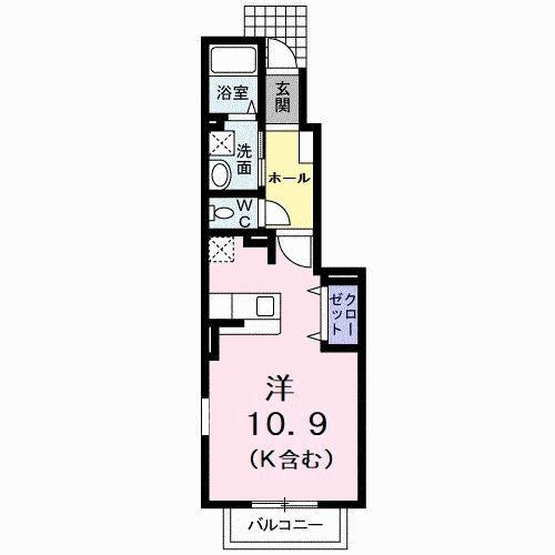 メゾンSAKAKI(ワンルーム/1階)の間取り写真