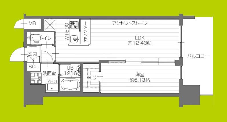 プレジオ永和ASIAN(1LDK/11階)の間取り写真
