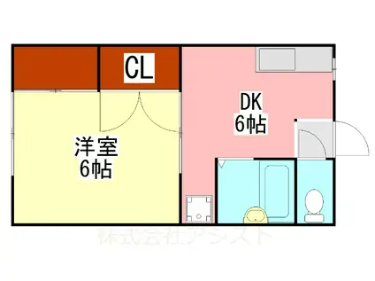 レピュートセンダII(1DK/2階)の間取り写真