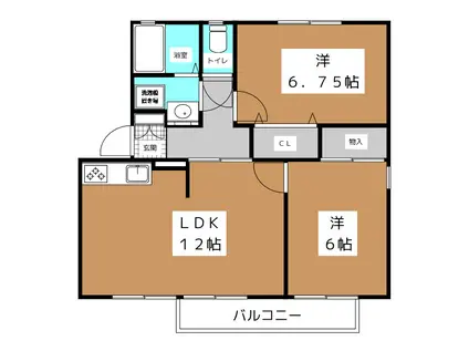 メゾン・ド・M A(2LDK/1階)の間取り写真