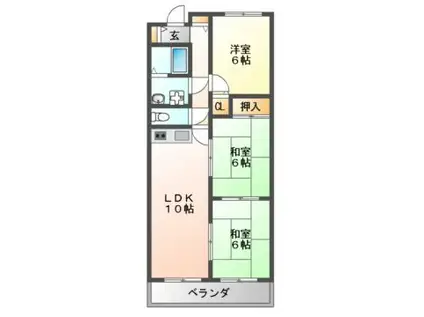 ペーンヴィラージュ(3LDK/4階)の間取り写真