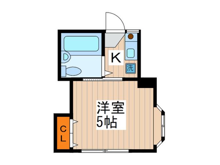 スカイハイツ(1K/1階)の間取り写真
