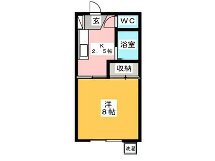 武美ハイツ(1K/1階)の間取り写真