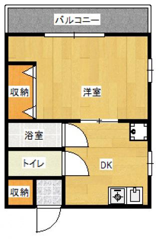 プレアデスIV(1LDK/4階)の間取り写真