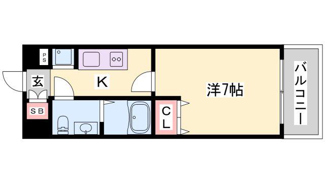 MK FORT(1K/5階)の間取り写真