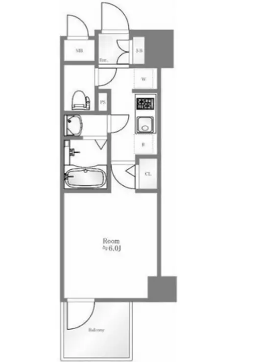 エステムプラザ横濱関内 5階階 間取り
