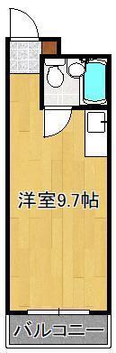 小川レジデンス2(ワンルーム/3階)の間取り写真