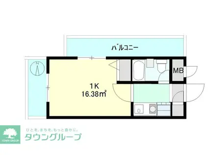 センチュリー北鴻巣(1K/4階)の間取り写真
