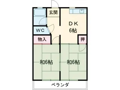 大澤マンション(2DK/2階)の間取り写真