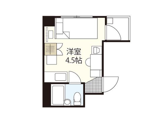 アスプロパラティ3(ワンルーム/4階)の間取り写真
