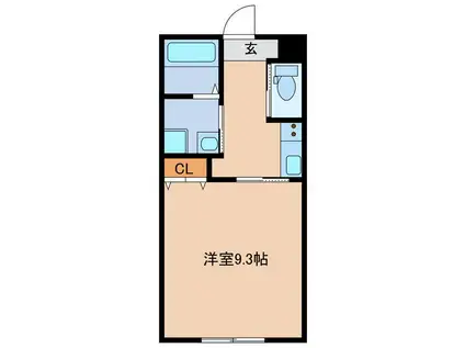 ビエナプルミエールB棟(1K/1階)の間取り写真